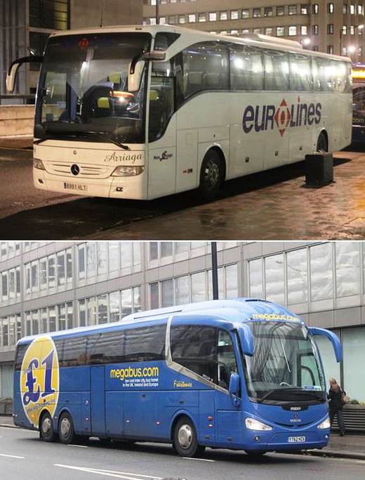 Ônibus LowCost Europa - Eurolines e Megabus