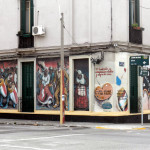 Pintura sobre candombe nas paredes da rua Isla de Flores